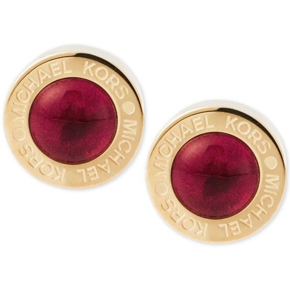 Michael Kors Gold and Red Classic Earrings